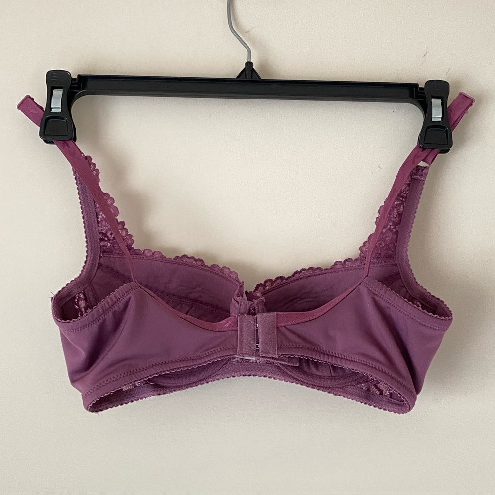 Women’s Purple Floral Lace Trims Bra - 36B - New without Tags - Picture 2 of 10